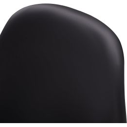 Pack 4 Sillas de Comedor, Sillas Cocinas, Acabado en Negro y Madera, Medidas: 45 cm (Ancho) x 53 cm (Largo) x 83 cm (Alto)