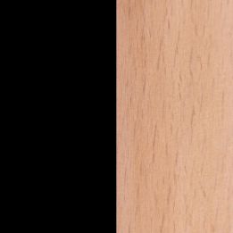 Pack 4 Sillas de Comedor, Sillas Cocinas, Acabado en Negro y Madera, Medidas: 45 cm (Ancho) x 53 cm (Largo) x 83 cm (Alto)