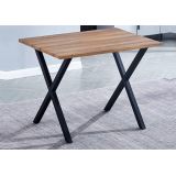 Mesa comedor + 2 taburetes: Mesa madera y Patas Metálicas En Negro (76x100x70 Cm) + 2 Taburetes (45x80x35 Cm )