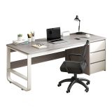 Meyvaser.com Ecommerce Company Escritorio de Oficina con 3 Cajones, MDF Gris y Blanco, 120x48x74cm - Moderno y Funcional