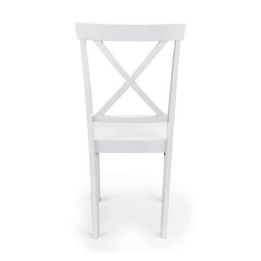 Pack de 2 Sillas de Madera Lacada en Blanco Mate, Diseño Moderno y Elegante, Medidas 42,5x53,94 cm